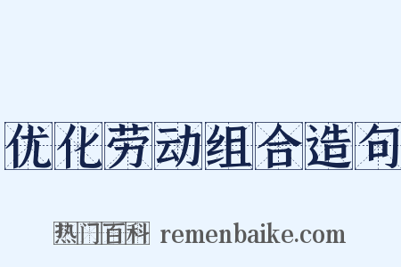 优化劳动组合造句是什么意思的图片